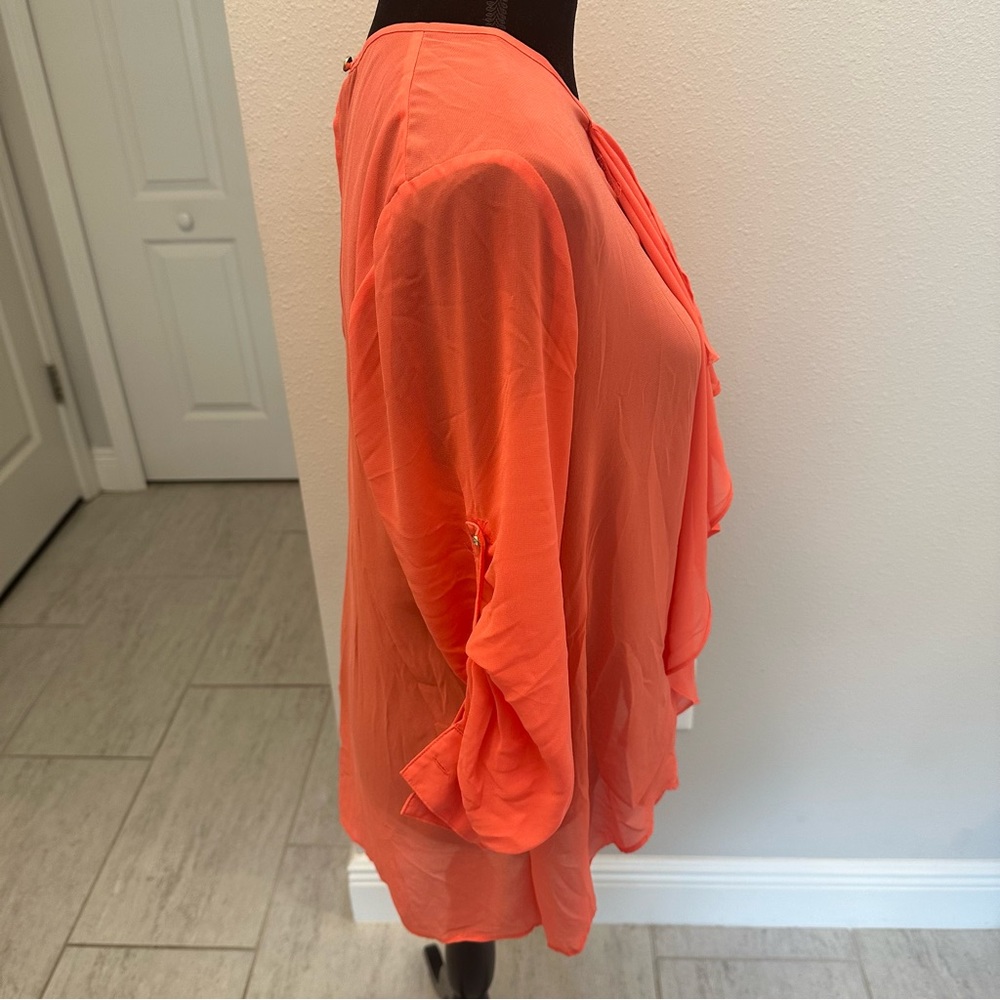 Jennifer Lopez Ruffle Top 🩷🧡 - Picture 3 of 6